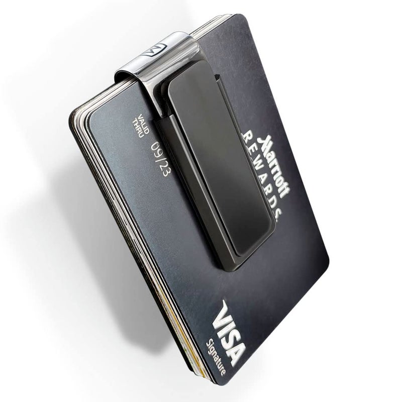 M-Clip Money Clip (Black) - Minimalist Slim Wallet Alternative for Front Pocket Carry - Cash and Credit Card Holder for Men - Image 3
